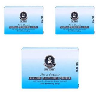 Dr James Advanced Glutathione Skin Whitening Soap Pack of 3 | Healthcare Beauty